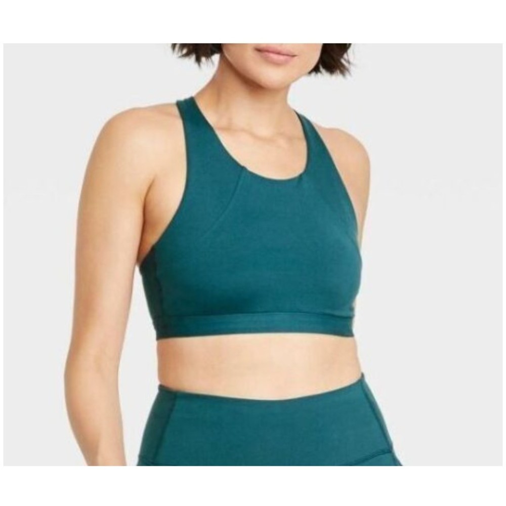 NWT, Size M, Women's Light Support Simplicity Twist Bra - All in Motion,Teal (F3